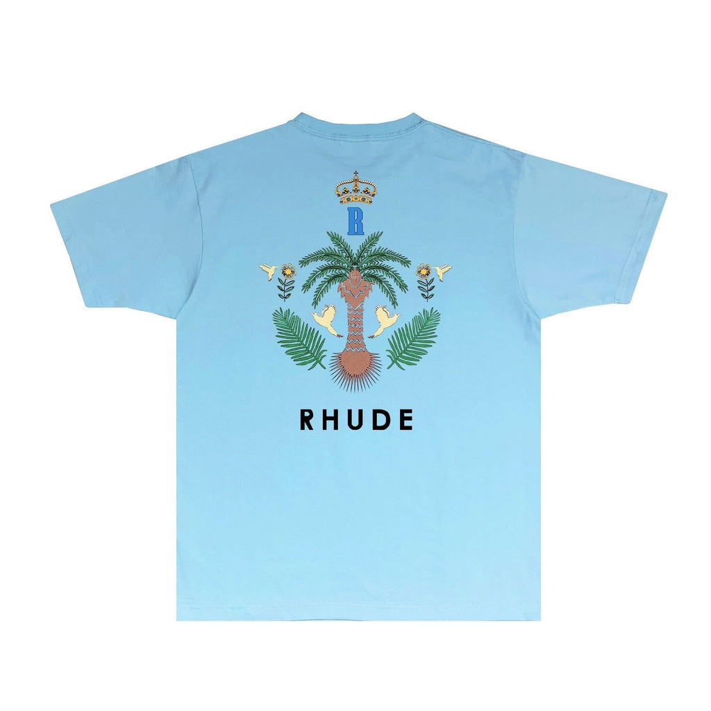 Rhude T-shirts Printed Trendy Pure Cotton